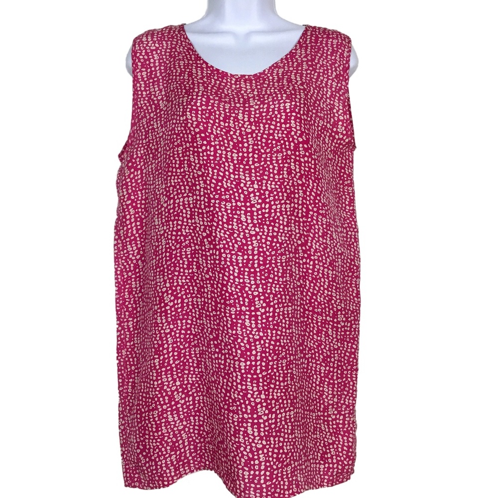 Vintage Pink and White Silk Tank Top Size S - Picture 3 of 8